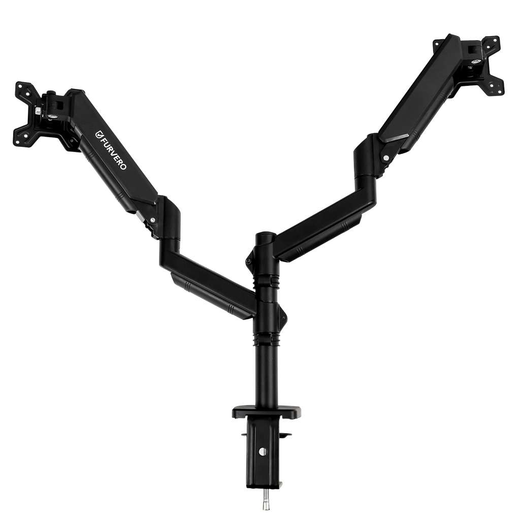 FURVERO HK002 Monitor Mount 2 X Arm, Gas Spring, Boom, Black N