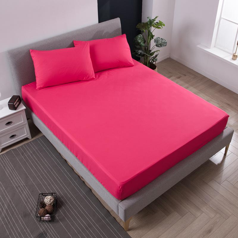 Solid Color Brushed Fitted Sheet Bedding Set - Colorfast, Pilling-Resistant, Three-Piece Mattress Cover