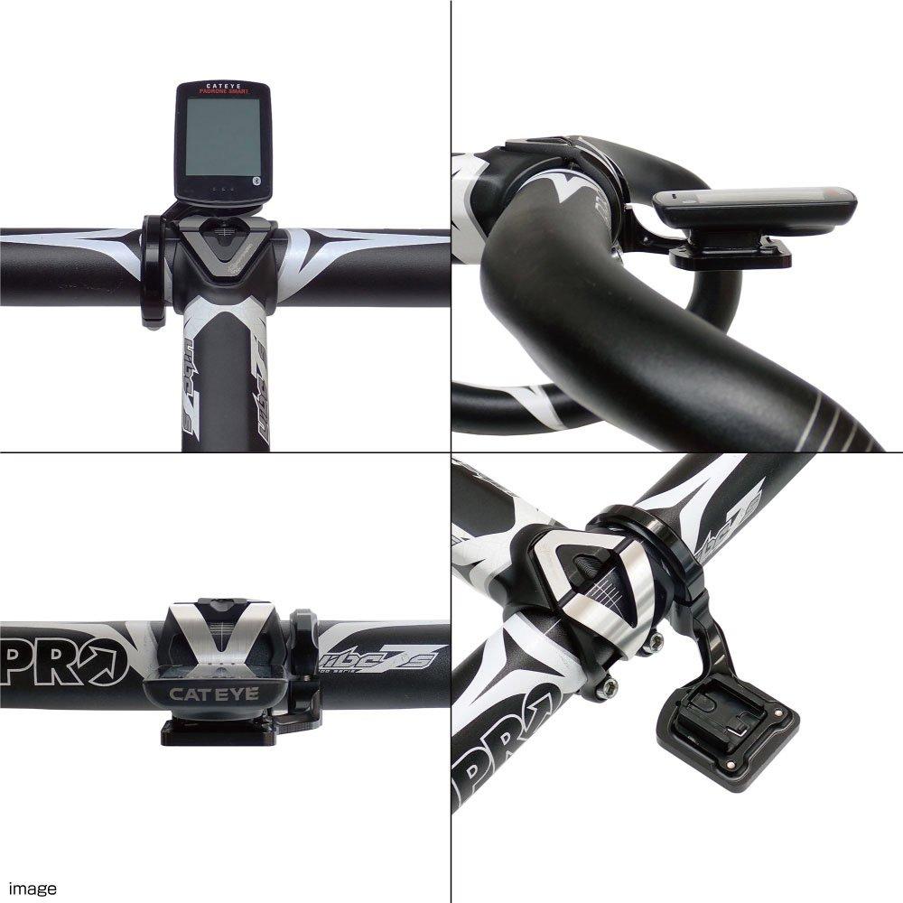 REC-Mount CatEye Computer Mount, Left-Handed Type with Lower Adapter [CAT-LEFT+GP] for Handlebars with a 31.8mm Clamp Diameter