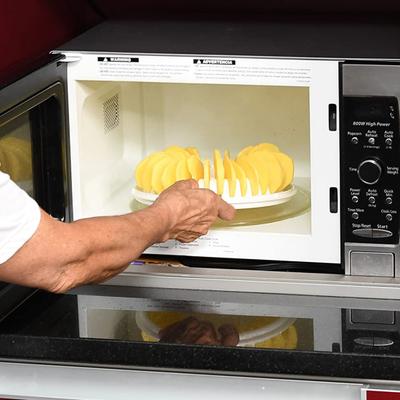 Nützlicher, ölfreier, kompakter, gesunder Snack-Maker für selbstgemachte Kartoffelchips zum Selbermachen mit Cutter für zu Hause, Kartoffelchips-Tablett
