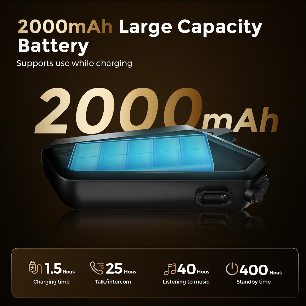 Motorradhelm Gegensprechanlage Dual-Chip Bluetooth Kommunikationssystem 10 Fahrer 2000m Motorrad BT Interphone