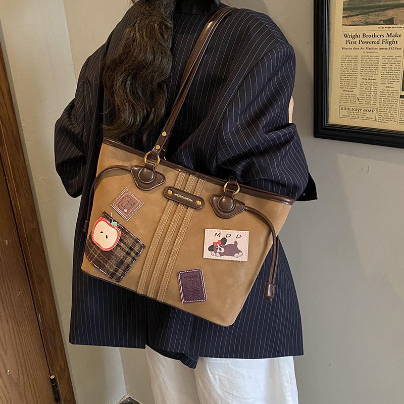 

Premium bag women s 2025 new autumn and winter work commuter tote bag large-capacity women s bag portable shoulder bag коричневый