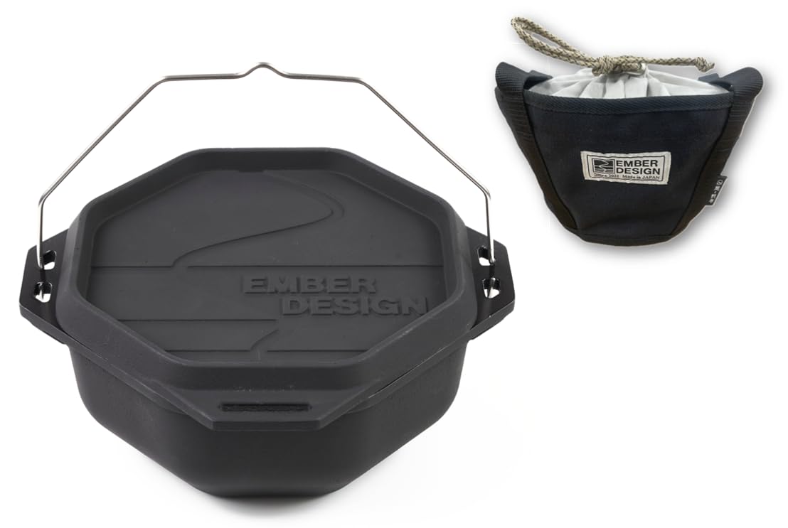 

ДИЗАЙН EMBER ЧУГУННАЯ КАЗАН ЧЕРНЫЙ Алюминиевая чугунная казан с керамическим покрытием (с корпусом)