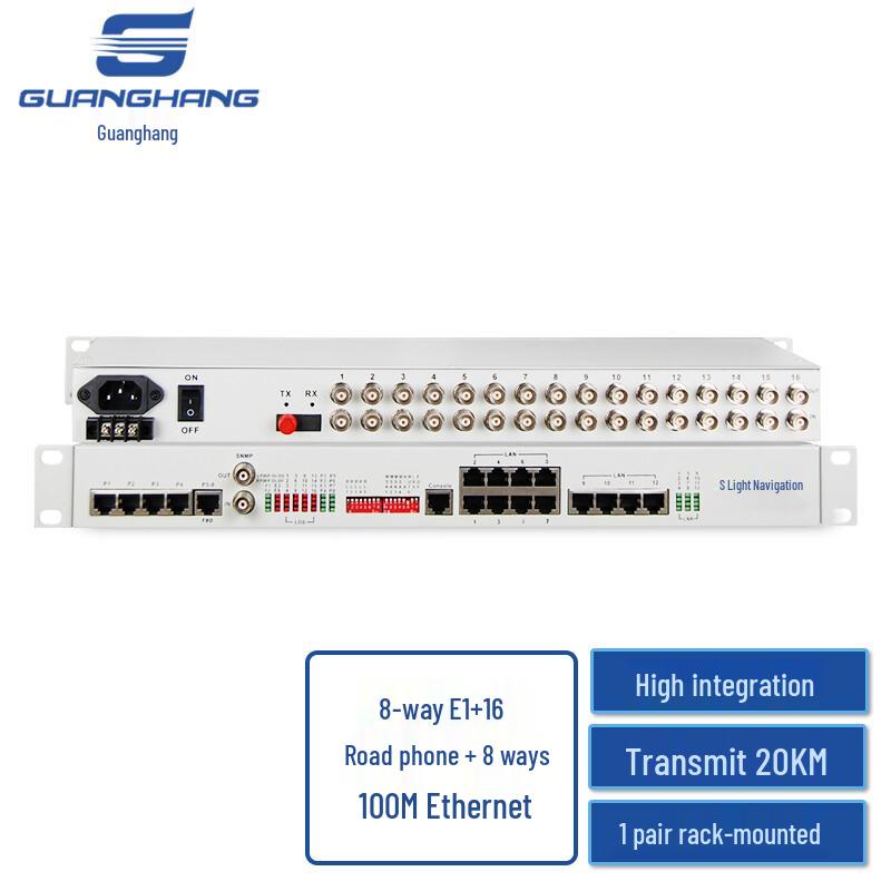 Guanghang Multi-Service E1/POTS/Ethernet Fiber Optic Converter