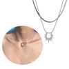Titanium Steel Necklace Daily Wear Sun Layered Choker for Women Girl Party