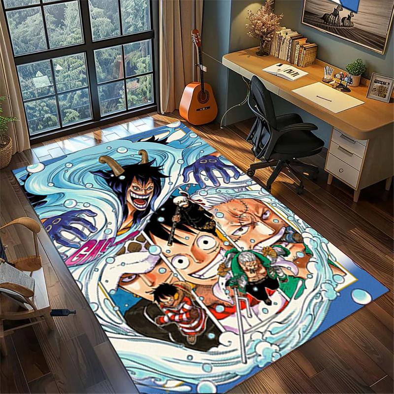 Floor Mat "ONE PIECE" Large Area Non Slip Washable Rug Carpet Bedroom Gamer Room Decor Kwq24