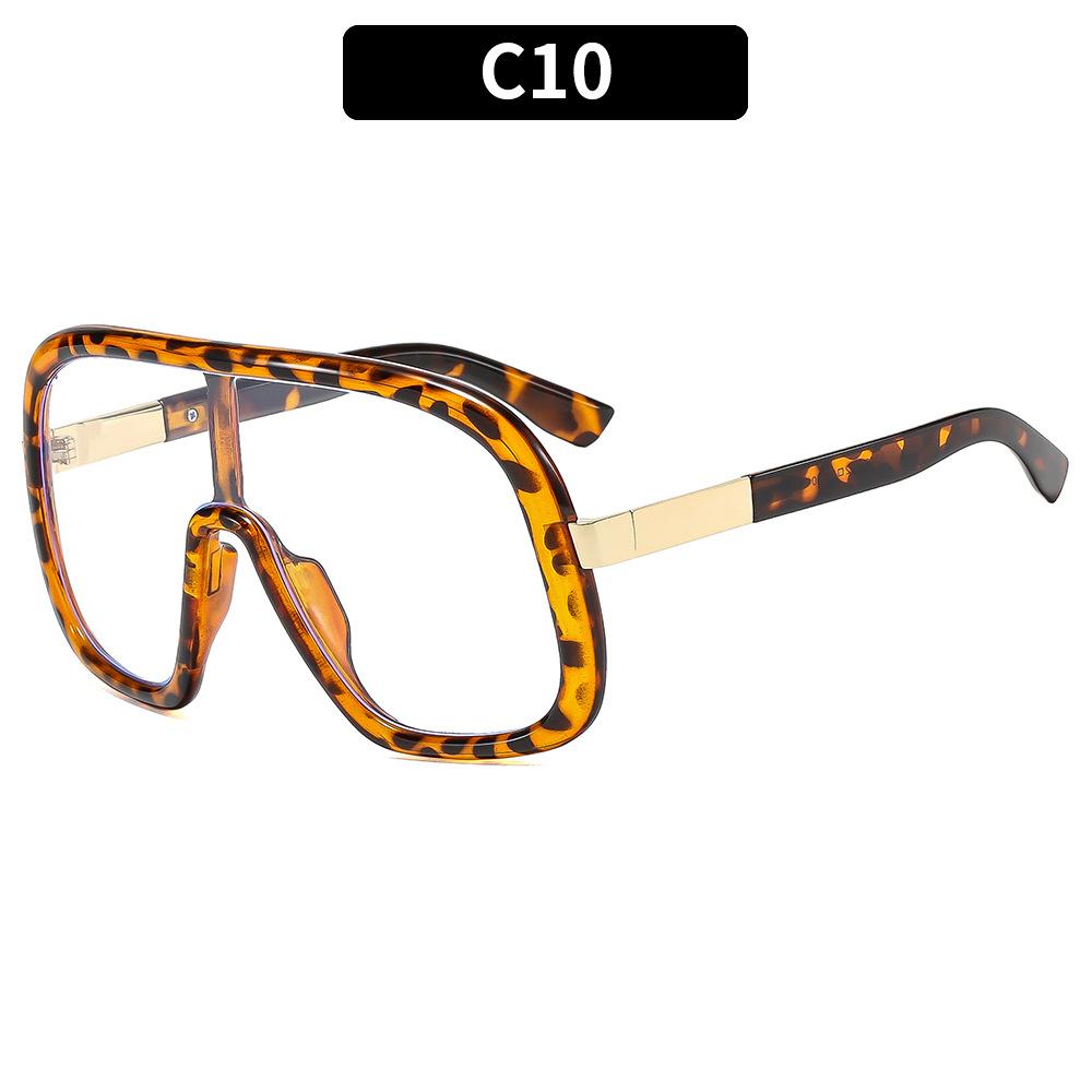 Fashion UV400 Sunglasses One-Piece Large Frame High-End Sun Protection for Women Trendy Personality
