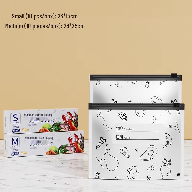 Potravinářské hliníkové fóliové zipové úložné sáčky pro uchovávání čerstvosti, mrazení masa a zeleniny