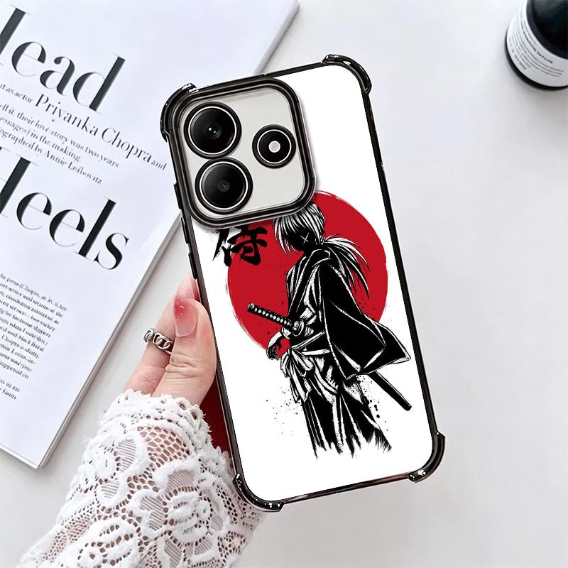 Rurouni Kenshin Anime Soft Phone Case For Xiaomi Redmi Note 14 15 Pro Plus 13 12 11S 11T 5G 10 9S 9 Plating Anti-Fall Fundas