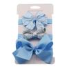 3\-Piece Girl Hair Band Sets Bowknot Headband Simple Kids Hair Ribbon Solid Color Children Hair Accessories