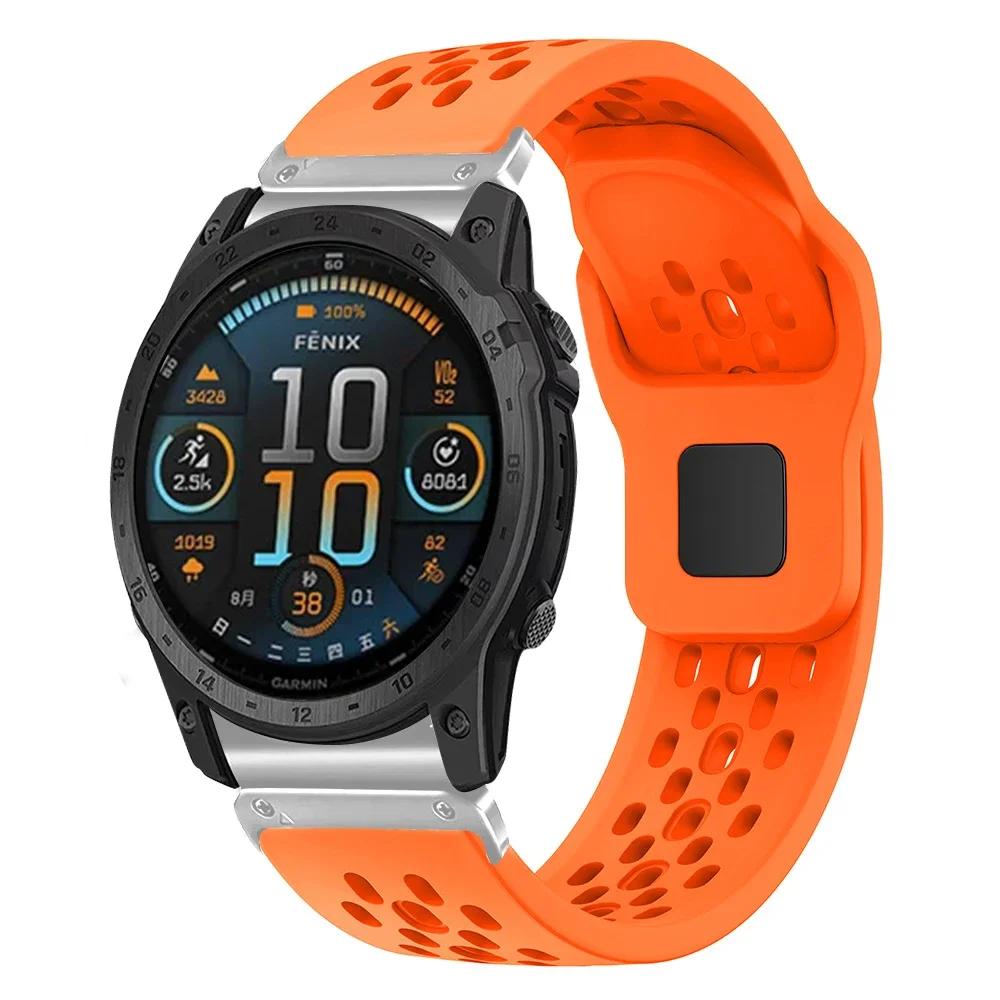 20 22 26mm For Garmin Fenix 8 51mm 7X 7 Pro Fenix 6X 6 5X 5Plus Tactix 7 Quick Fit Sports Silicone Band Forerunner 965 945 Strap