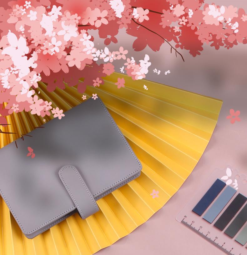 NOWY Macaroon Color A6/A5 PU Leather DIY Binder Notebook Cover Diary Agenda Planner Paper Cover School Paperwear