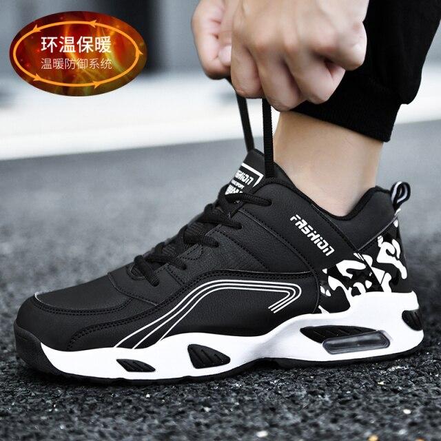 

новые мужские кожаные туфли кроссовки трендовая повседневная обувь зимняя дышащая мужская обувь для отдыха нескользящая обувь мужская теплая обувь 42