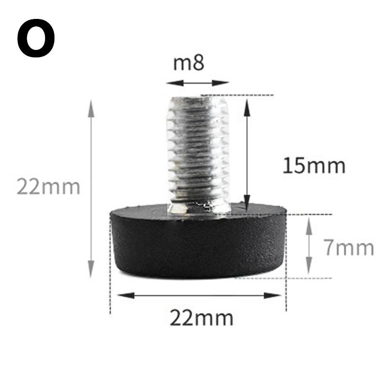 5Pcs Steel Furniture Legs Anti-slip Base Table Cabinet Leg Pad Adjustable Leveling Floor Chair Feet Leveler Table Legs M6 M8 M10