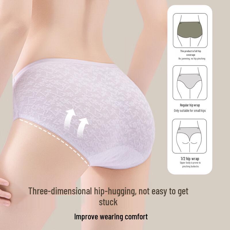 Nanjiren Women's Combed Cotton Antibacterial Briefs