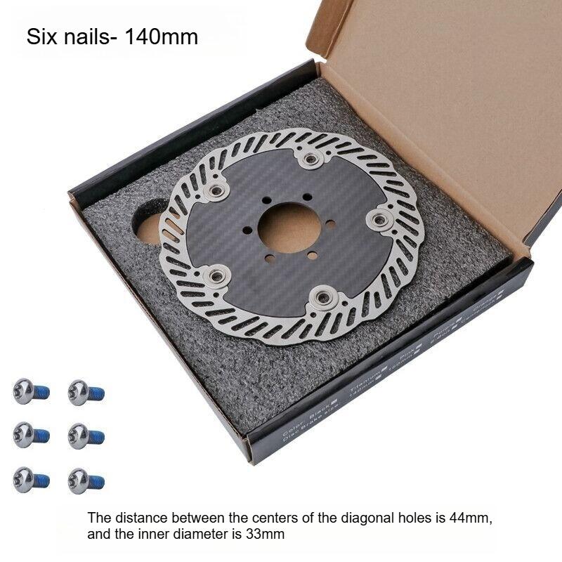 Disc Brake Road Mountain Bike Ultra Light Carbon Fiber Brake Disc Six Nail Middle Lock Disc 140mm/160mm
