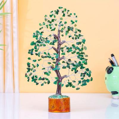 Green Aventurine Crystal Tree Good Luck Showpiece for Home Decor Items Crystals Gemstones Bonsai Money Tree for Good Luck, Decoration Gift Item,