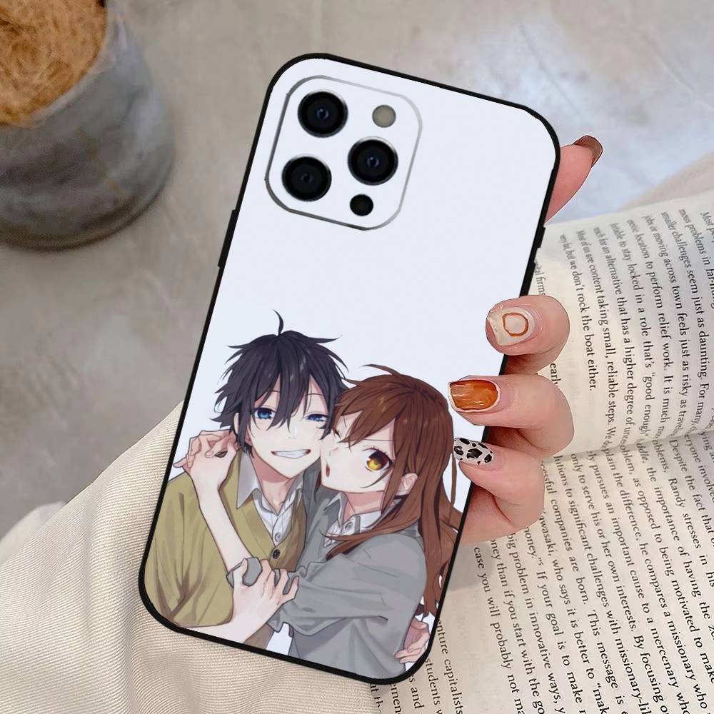 Horimiya Phone Case For iPhone 17,16,15,14,13,12,11 Plus,Pro Max,XS,Soft Silicone Black Cover