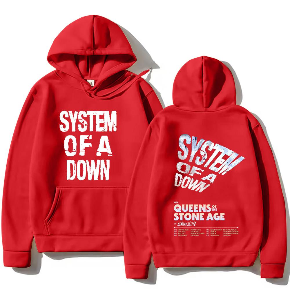 Rock Band System of A Down Hoodie System of A Down Tour 2026 Sweatshirt Alternative Metal Music Streetwear Unisex Gothic Top