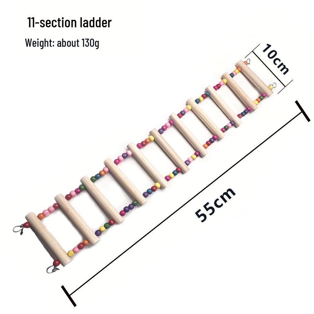 Colorful Bird Toys: Swing, Ladder, and Perch Set for Bird Cages