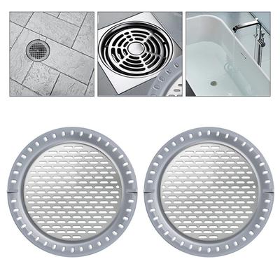 2PC Shower Drain Cover with Hair Catcher for Optimal Drainage