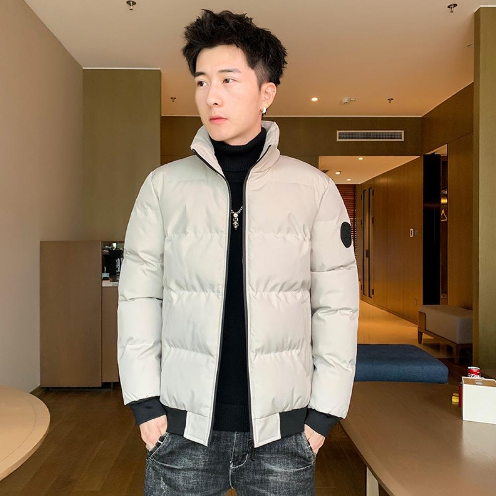 Thickened Thermal Casual Stand-up Collar Slim-fitting Cotton-padded Clothes Trendy Jackets Short Young Men's Cotton-padded Jackets