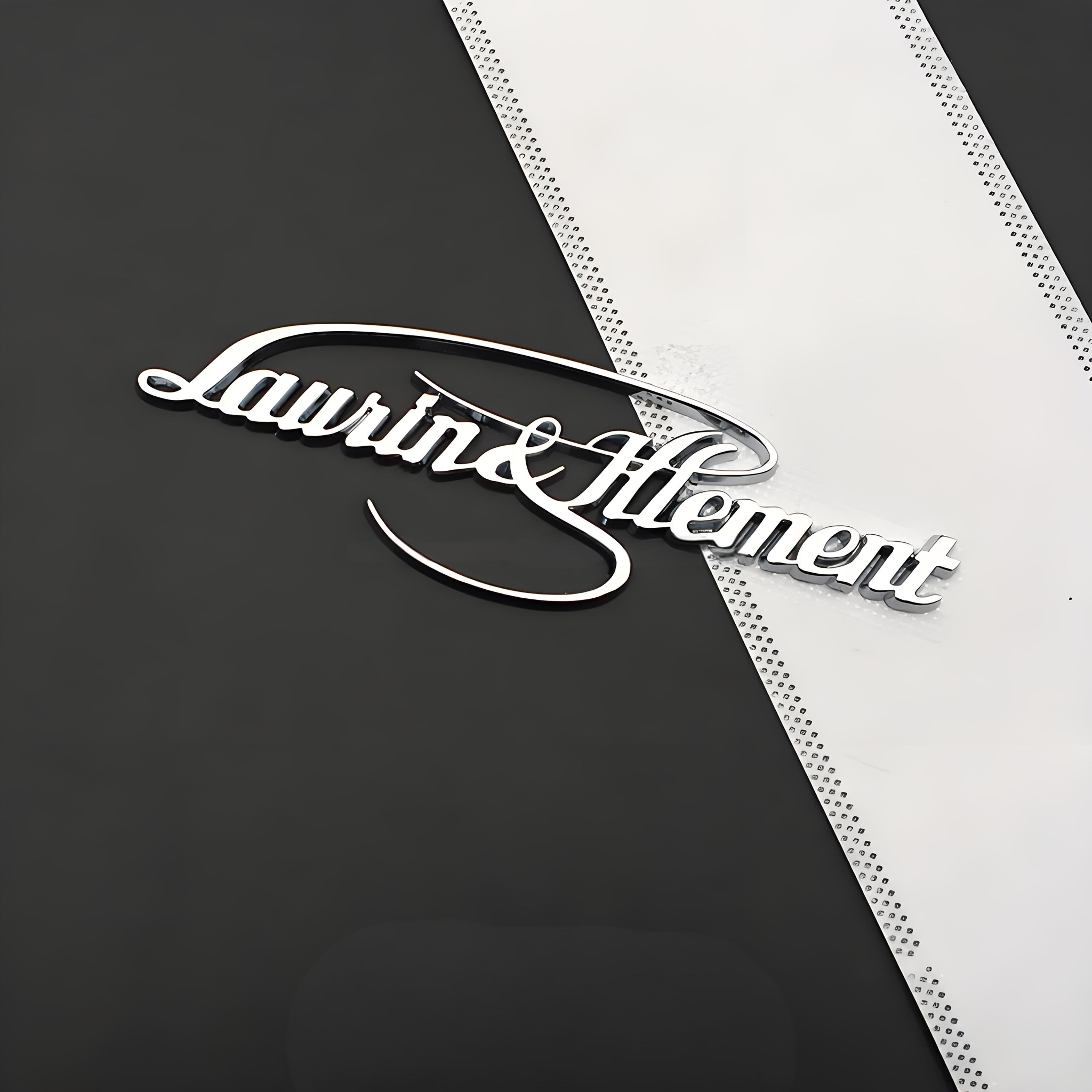 

1 шт. Металлическая эмблема с подписью основателя Laurin & Klement для автомобиля, наклейки для Octavia Superb Fabia Karoq Yeti Rapid, аксессуары серебряный