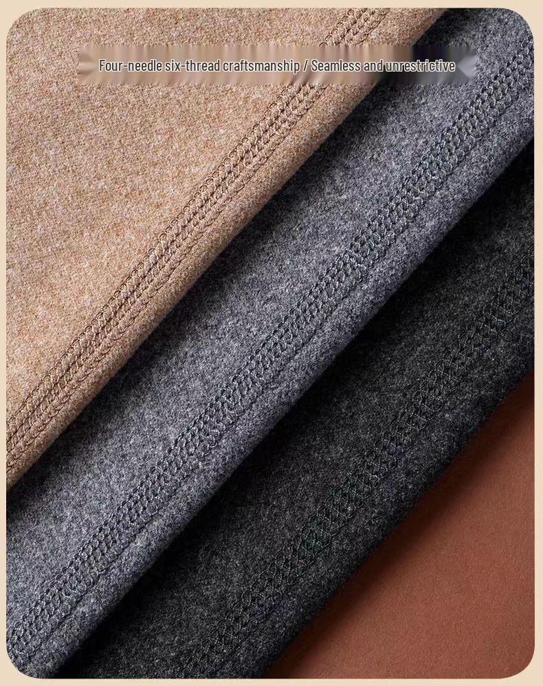 Men's and Women's Camel Hair Thermal Pants with Velvet Lining