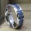 Fashion Couple Rings Trendy Men Stainless Steel Celtic Dragon Ring Elegant Women Blue Zircon Crown Rings Set Wedding Jewelry