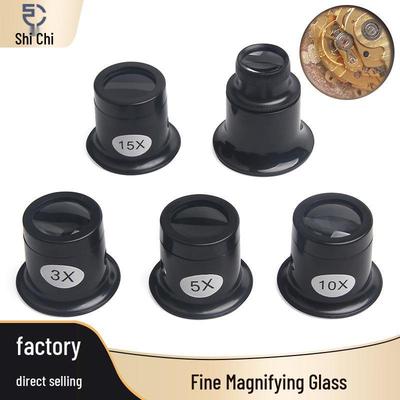 Eye Clip Magnifier Glass Lens: 3/5/10/15/20X Watch Repair Tool