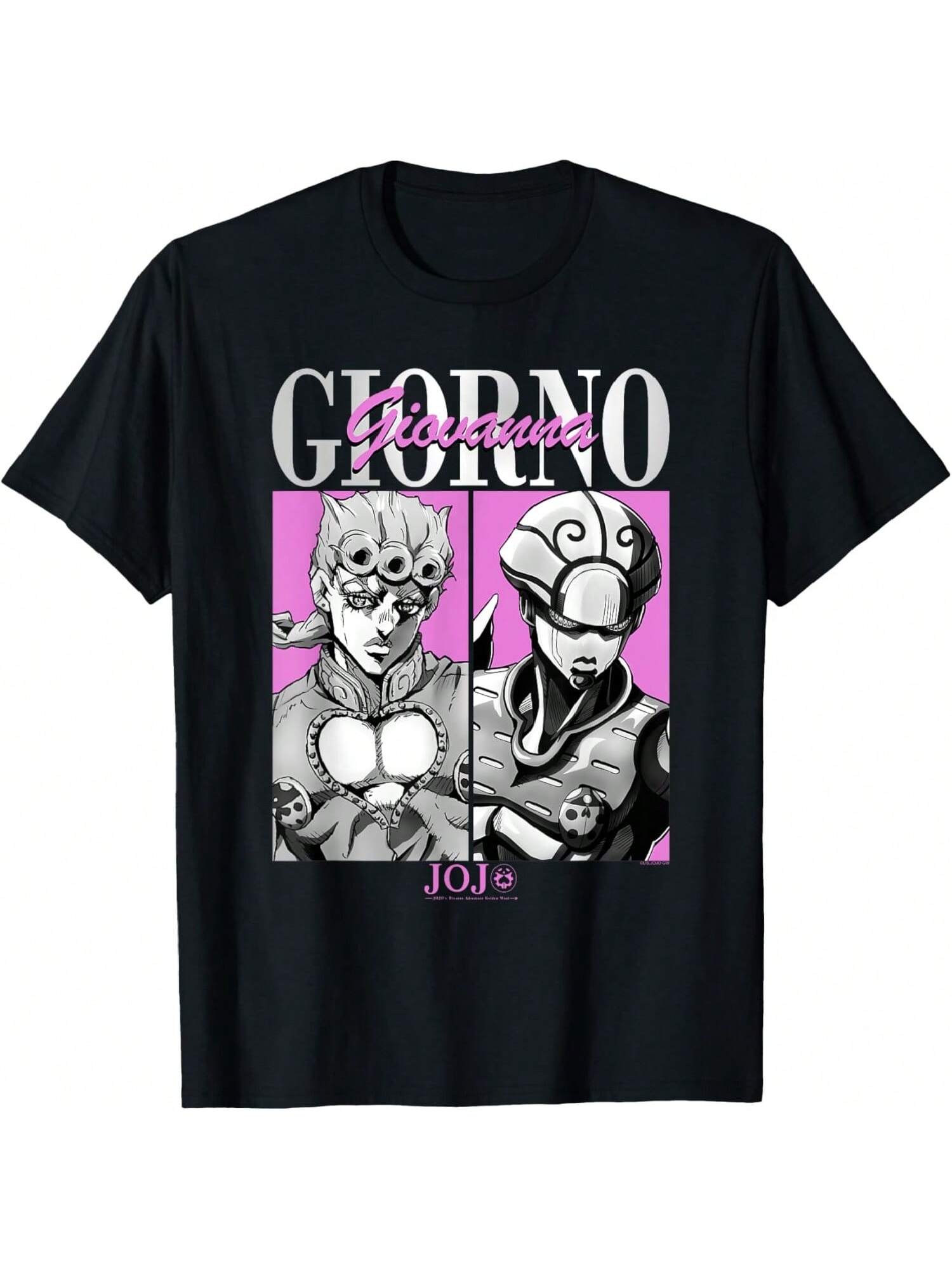 JoJos s Bizarre Adventure Giorno & Golden Wind Panels Anime T-Shirt S