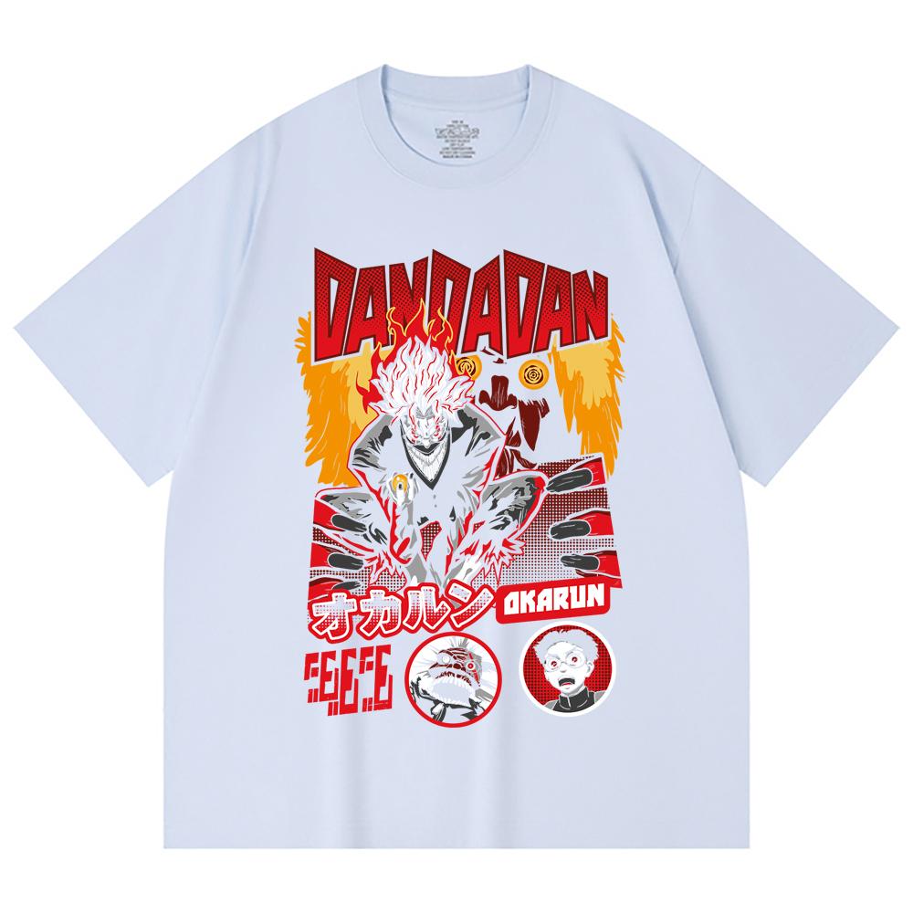 230 g/m² 100% Baumwolle Dandadan V26 Okarun Turbo Print Unisex Schweres Baumwoll-T-Shirt