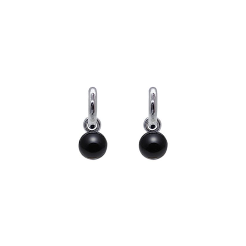 LEYIE ONYX BALL HOOPS