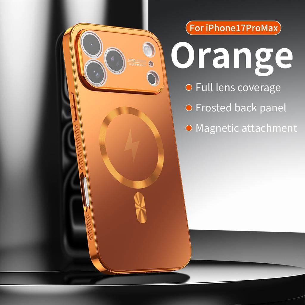 Luxury Plating Matte Magnetic For Magsafe Hard Case For iPhone 17 15 16 14 13   Pro Max Camera Protection PC Shockproof Cover