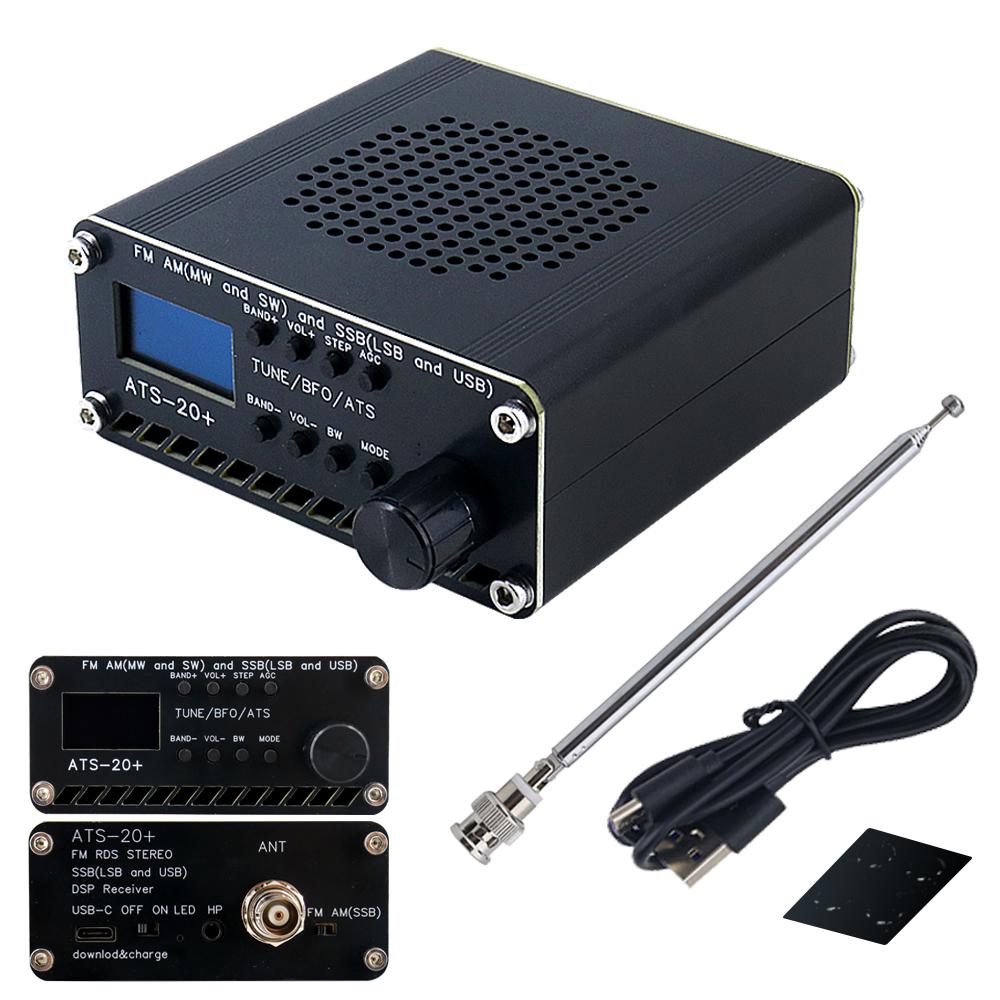 

ATS-20+ Si4732 Полнодиапазонный DSP радиоприемник с SSB/FM/AM/LW/SW портативный коротковолновый SDR тюнер с антенной/Type-C