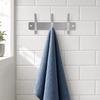 Silver Coat Hook 3 Hooks Robe Hook Versatile Coat Rack  Space-Saving