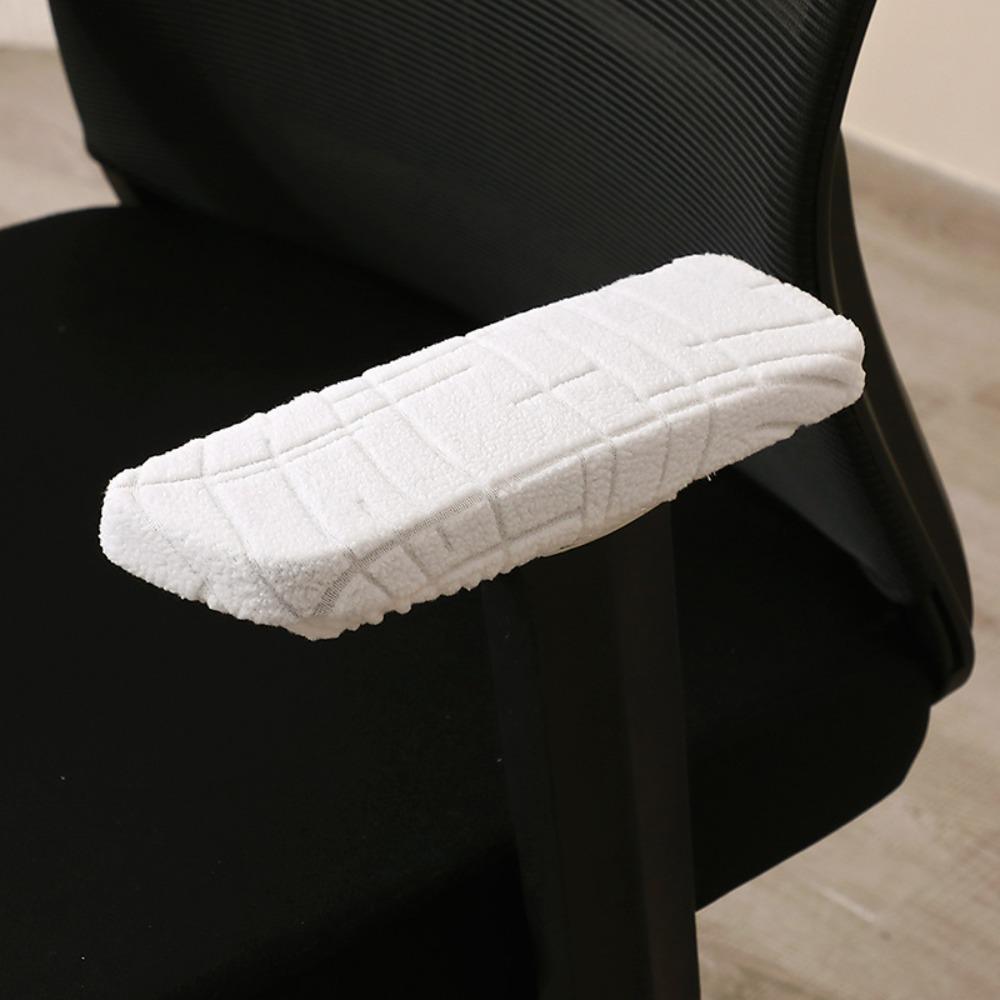 Jacquard Chair Armrest Covers Solid Color Arm Rest Covers Chair Armrest Slipcovers Rotating Chair