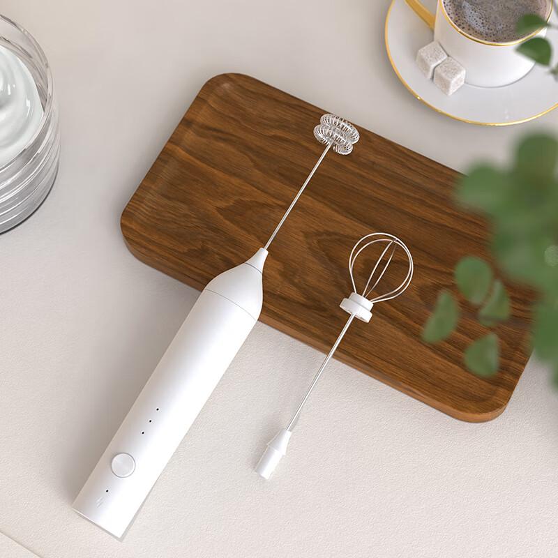 CLITON Electric Milk Frother, Coffee Foam Maker, Rechargeable, Milk Frother with Stand, Handheld Mini Mixer, USB-C