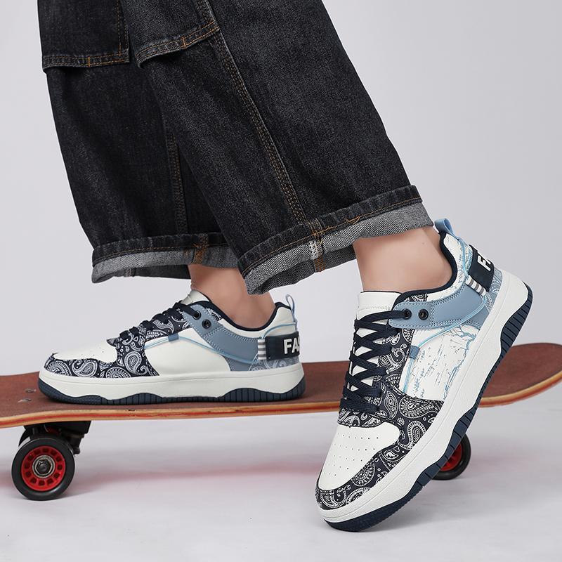 Herren Casual Skateboardschuhe Bedruckte Laufschuhe Joggingsneaker Schuhe für Studenten Übergröße