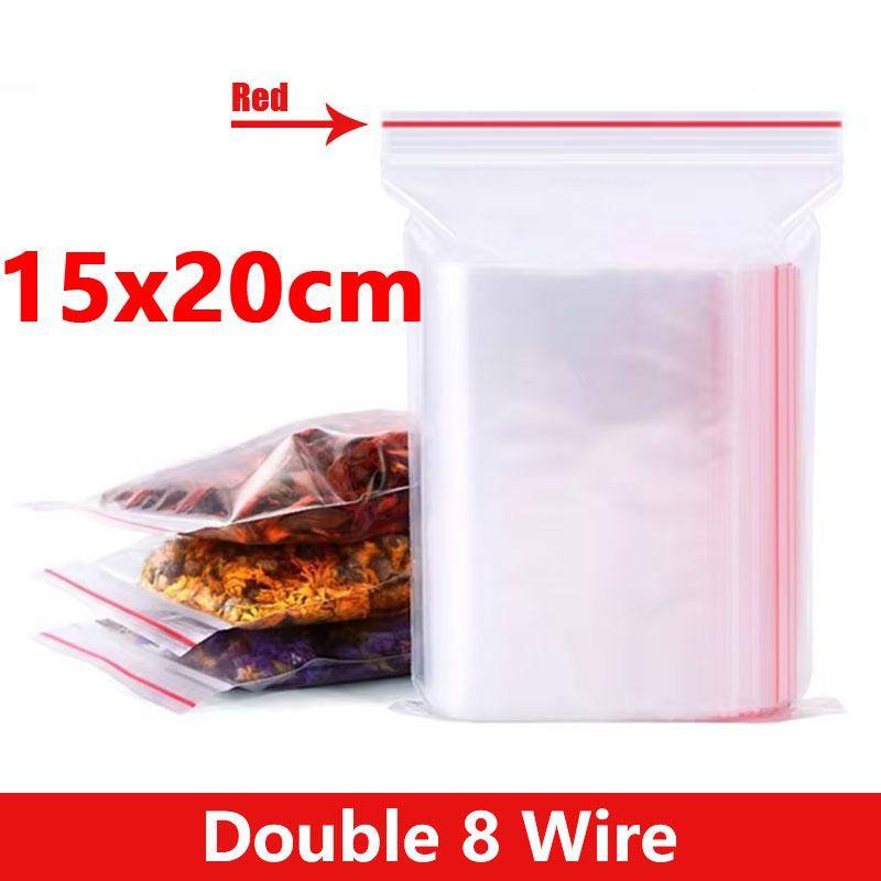 

Утолщенные герметичные пакеты с застежкой-молнией, прозрачный пластиковый пакет для хранения небольших ювелирных изделий, пищевая упаковка, многоразовый прозрачный герметичный пакет с застежкой-молнией 200pcs