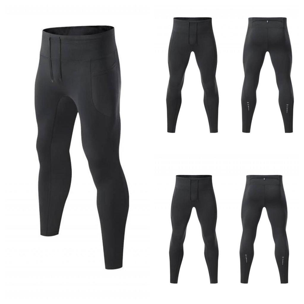 Pánské rychleschnoucí kompresní vysoce elastické maratonské běžecké cyklistické fitness legíny devítky