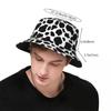 Custom Cow Print Pattern Bucket Hat for Women Unisex Fur Animal SkinLeather Summer Beach Sun Fur Animal SkinLeather Fisherman Cap