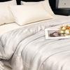 JIFANYA Jacquard Tencel Cotton Tussah Silk Quilt with Silver Ion