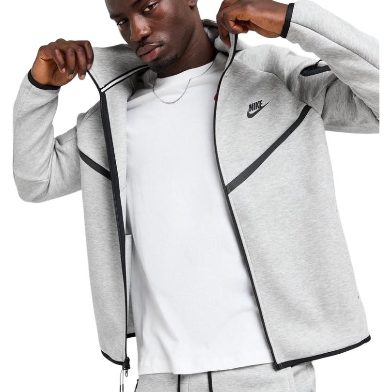 Nike Tech Fleece Full-Zip Windrunner Hoodie Dark Grey Heather/Black Men Outerwear HV0949-063