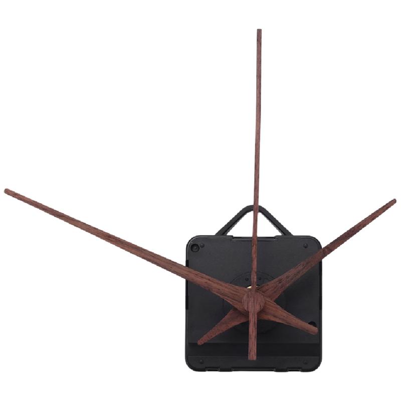 4Pcs Long Shaft Wall Clock Movement Mechanism With 4 Types 12 Inch Walnut Wood Quartz Clock Parts Replacement