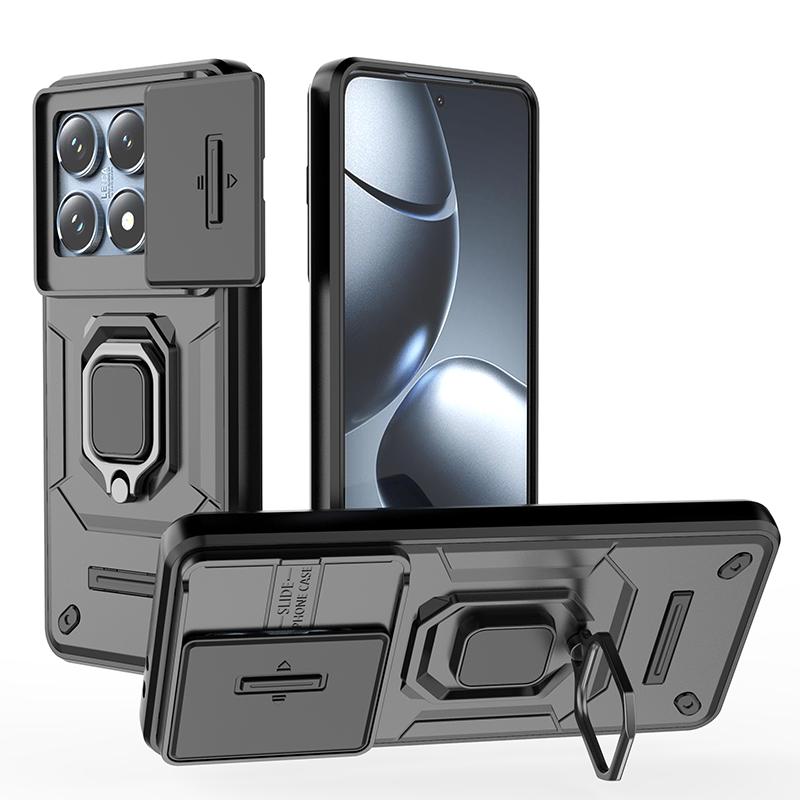 Cell Phone Bag Case for Xiaomi 15T Pro 14t 13t 5G Mi15t Mi14t Xiaomi15t Mi 15t Dual Layer Magnet Holder Ring Cover