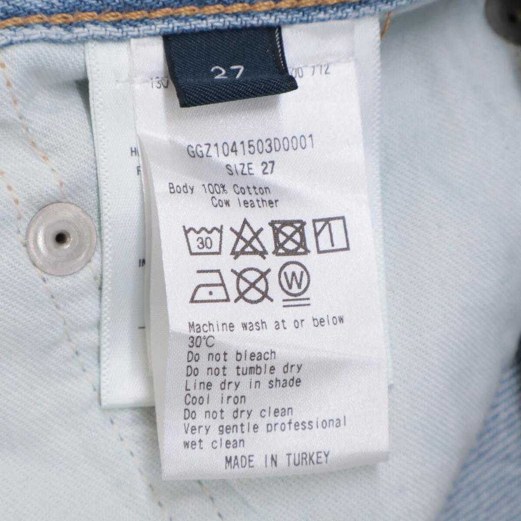 Citizens of humanity 2053B-3041 AYLA Blue Cotton Baggy Cuff Crop Denim Pants Bottoms 27 blueUsed