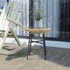Boho-style Garden Table. PE Rattan. Tempered Glass. Weatherproof. 50cm X 50cm X 50cm. Beige