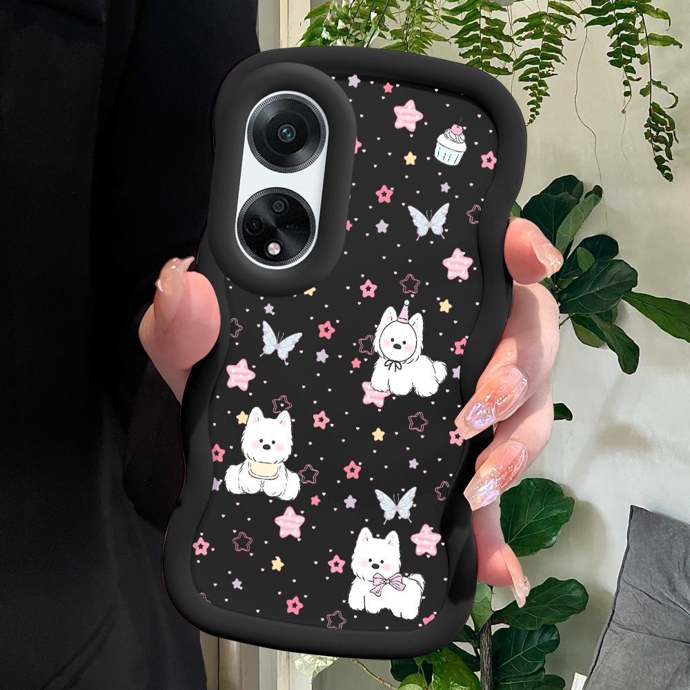 

Окрашенный узор Big Wave Edge Мягкий силиконовый материал Macaron чехол для телефона противоударный защитный резиновый чехол для OPPO Reno Realme Realme C53