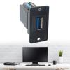 Two Sideds USB 3.0 Square Flush Mount Adapter 5Gbps Charging Port Back Front Access For Computers Externals Drive